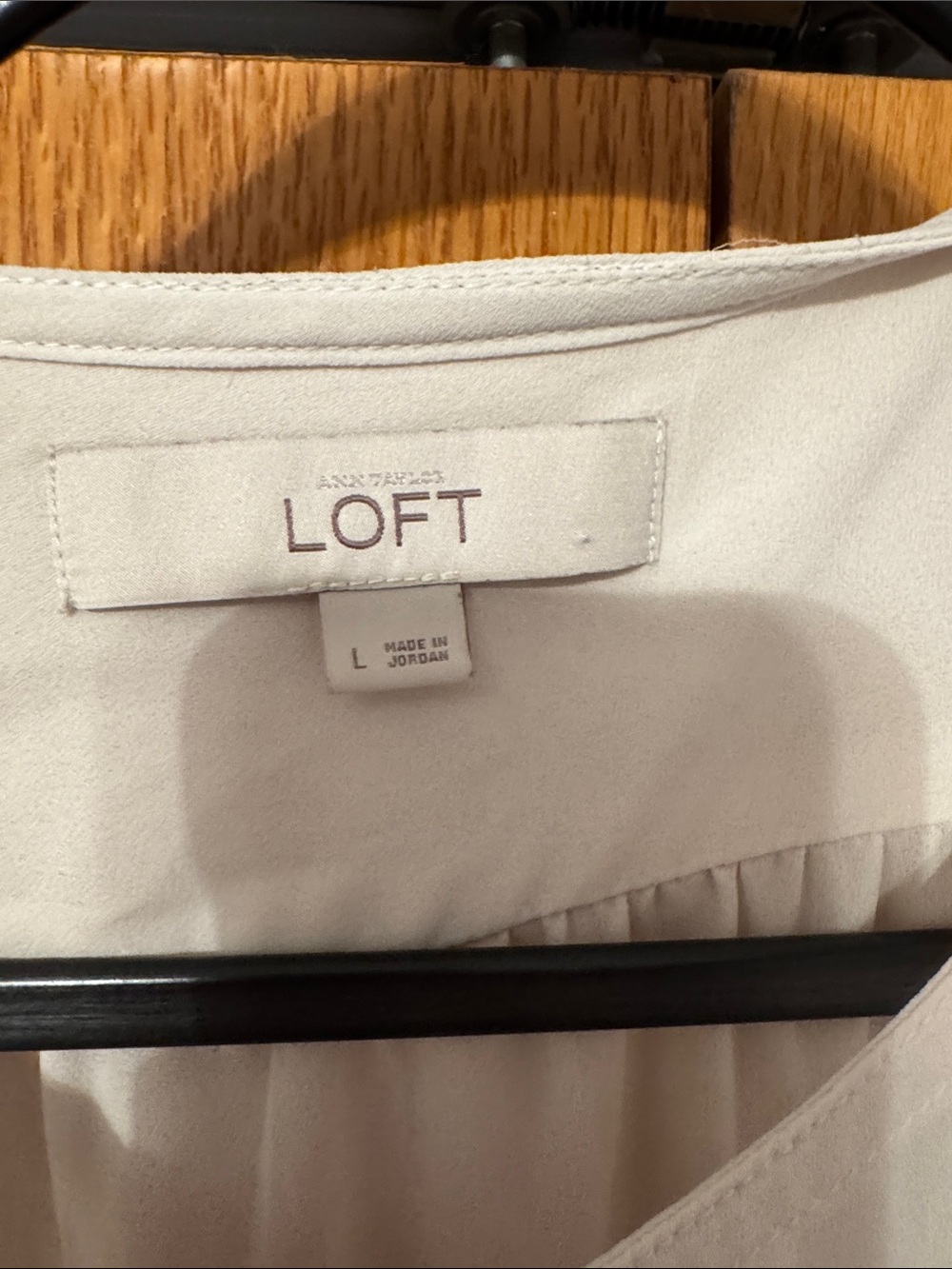 LOFT Women's Cream Button-Front Pocket Blouse - Picture 4 of 4